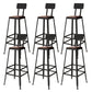 Industriële metalen Bar Stool Bar Hoogte Armloze ontlasting met zwarte benen
