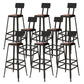Industriële metalen Bar Stool Bar Hoogte Armloze ontlasting met zwarte benen