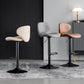 Draaibare verstelbare hoogte Bar Stool Industrial Faux lederen barkruk met voetsteun