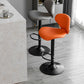 Draaibare verstelbare hoogte Bar Stool Industrial Faux lederen barkruk met voetsteun