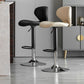 Draaibare verstelbare hoogte Bar Stool Industrial Faux lederen barkruk met voetsteun