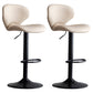 Draaibare verstelbare hoogte Bar Stool Industrial Faux lederen barkruk met voetsteun