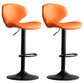 Draaibare verstelbare hoogte Bar Stool Industrial Faux lederen barkruk met voetsteun