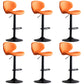 Draaibare verstelbare hoogte Bar Stool Industrial Faux lederen barkruk met voetsteun