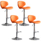 Draaibare verstelbare hoogte Bar Stool Industrial Faux lederen barkruk met voetsteun