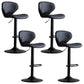 Draaibare verstelbare hoogte Bar Stool Industrial Faux lederen barkruk met voetsteun