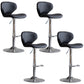 Draaibare verstelbare hoogte Bar Stool Industrial Faux lederen barkruk met voetsteun