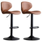 Draaibare verstelbare hoogte Bar Stool Industrial Faux lederen barkruk met voetsteun