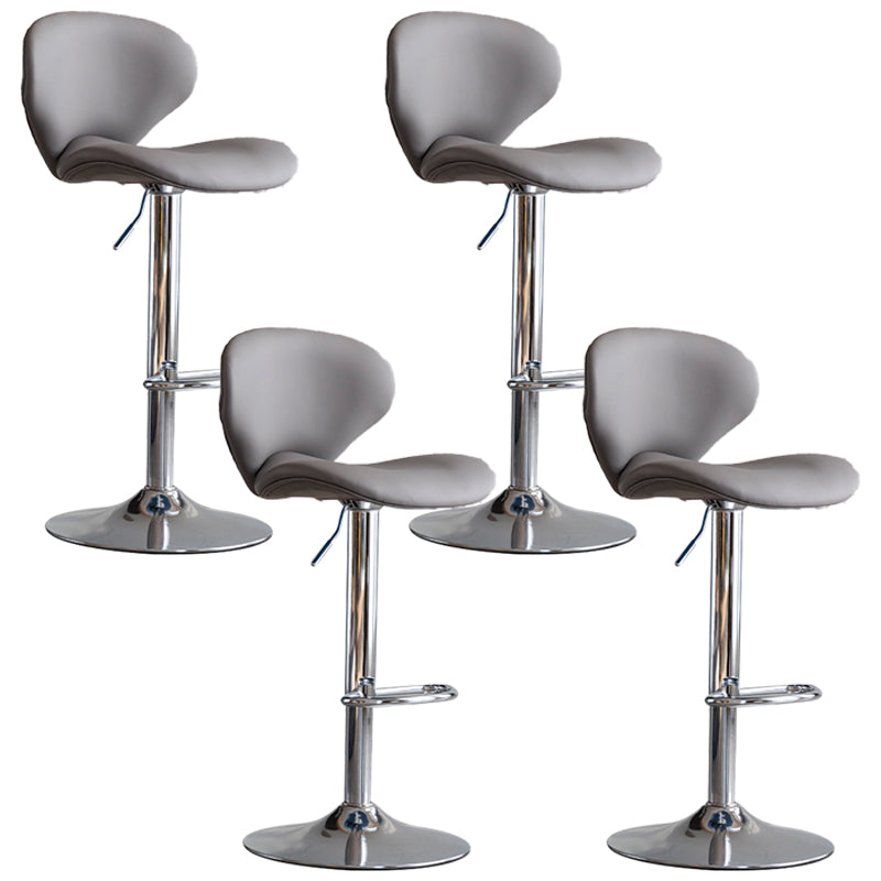 Draaibare verstelbare hoogte Bar Stool Industrial Faux lederen barkruk met voetsteun