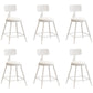 Industrial Iron Bar Stool Bar Height Armless Stool with Cushion White 6 Piece Set Short Stool(18"H) Clearhalo 'Bar Furniture' 'Bar Stools' 'bar_stools' 'furn' 'furn_bar_stools' 'Furniture' 'Kitchen & Dining Furniture' 7030808
