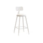 Industrial Iron Bar Stool Bar Height Armless Stool with Cushion White 1 Piece Counter Stool(26"H) Clearhalo 'Bar Furniture' 'Bar Stools' 'bar_stools' 'furn' 'furn_bar_stools' 'Furniture' 'Kitchen & Dining Furniture' 7030813