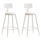 Industrial Iron Bar Stool Bar Height Armless Stool with Cushion White 2 Piece Set Counter Stool(26"H) Clearhalo 'Bar Furniture' 'Bar Stools' 'bar_stools' 'furn' 'furn_bar_stools' 'Furniture' 'Kitchen & Dining Furniture' 7030815_9660c071-d01c-4d8f-ad89-2e52ea6a143b