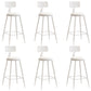 Industrial Iron Bar Stool Bar Height Armless Stool with Cushion White 6 Piece Set Counter Stool(26"H) Clearhalo 'Bar Furniture' 'Bar Stools' 'bar_stools' 'furn' 'furn_bar_stools' 'Furniture' 'Kitchen & Dining Furniture' 7030818