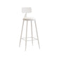 Industrial Iron Bar Stool Bar Height Armless Stool with Cushion White 1 Piece Bar Stool(30"H) Clearhalo 'Bar Furniture' 'Bar Stools' 'bar_stools' 'furn' 'furn_bar_stools' 'Furniture' 'Kitchen & Dining Furniture' 7030822