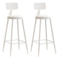 Industrial Iron Bar Stool Bar Height Armless Stool with Cushion White 2 Piece Set Bar Stool(30"H) Clearhalo 'Bar Furniture' 'Bar Stools' 'bar_stools' 'furn' 'furn_bar_stools' 'Furniture' 'Kitchen & Dining Furniture' 7030823