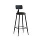 Industrial Iron Bar Stool Bar Height Armless Stool with Cushion Black 1 Piece Bar Stool(30"H) Clearhalo 'Bar Furniture' 'Bar Stools' 'bar_stools' 'furn' 'furn_bar_stools' 'Furniture' 'Kitchen & Dining Furniture' 7030837