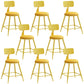 Industrial Iron Bar Stool Bar Height Armless Stool with Cushion Yellow 8 Piece Set Short Stool(18"H) Clearhalo 'Bar Furniture' 'Bar Stools' 'bar_stools' 'furn' 'furn_bar_stools' 'Furniture' 'Kitchen & Dining Furniture' 7030861