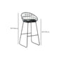 Black Metal Bar Stool Industrial Bar Height Armless Stool with Cushion Clearhalo 'Bar Furniture' 'Bar Stools' 'bar_stools' 'furn' 'furn_bar_stools' 'Furniture' 'Kitchen & Dining Furniture' 7030895