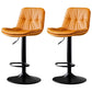 Taburetes de barra de cuero sintética Tortón de barra de altura ajustable giratoria con reposapiés