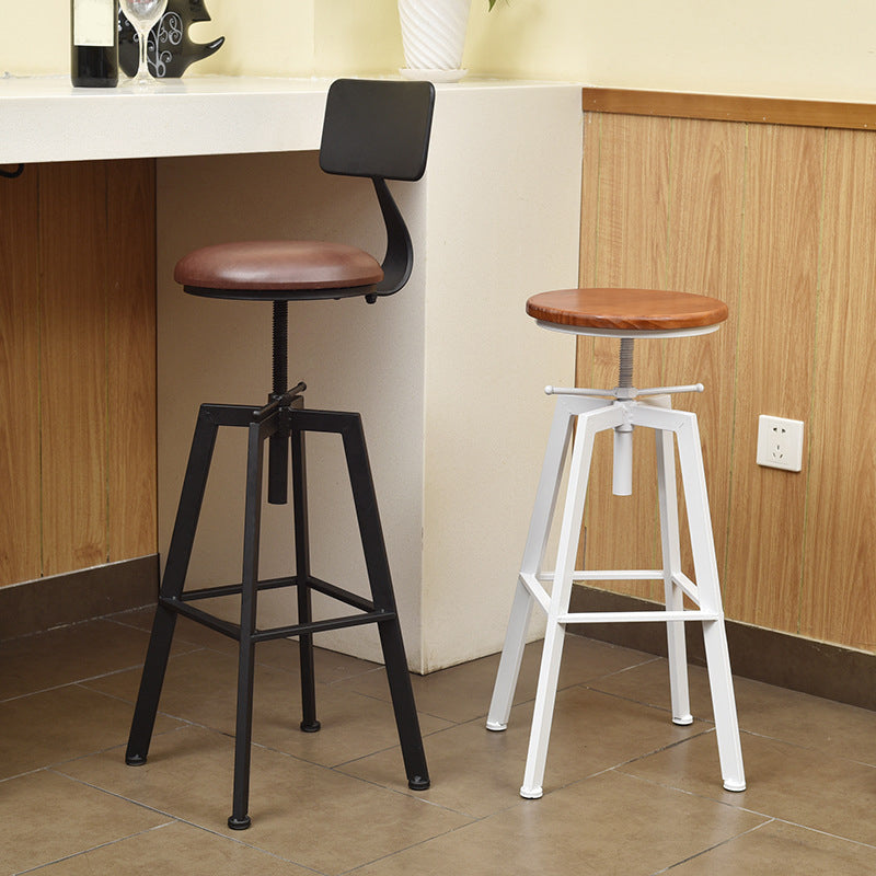 Industrial Metal Bar Stool Swivel Adjustable Height Patio Bar Stool Clearhalo 'Bar Furniture' 'Bar Stools' 'bar_stools' 'furn' 'furn_bar_stools' 'Furniture' 'Kitchen & Dining Furniture' 7030996