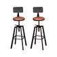 Industrial Metal Bar Stool Swivel Adjustable Height Patio Bar Stool Black 2 Piece Set Clearhalo 'Bar Furniture' 'Bar Stools' 'bar_stools' 'furn' 'furn_bar_stools' 'Furniture' 'Kitchen & Dining Furniture' 7030997