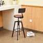 Industrial Metal Bar Stool Swivel Adjustable Height Patio Bar Stool Black 1 Piece Clearhalo 'Bar Furniture' 'Bar Stools' 'bar_stools' 'furn' 'furn_bar_stools' 'Furniture' 'Kitchen & Dining Furniture' 7030999
