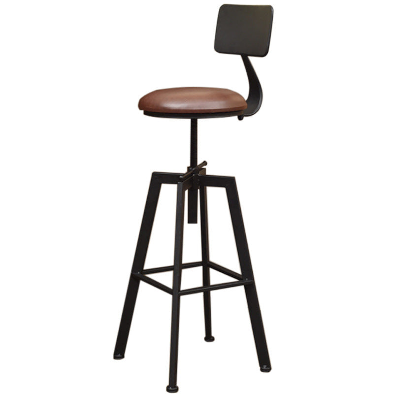 Industrial Metal Bar Stool Swivel Adjustable Height Patio Bar Stool Clearhalo 'Bar Furniture' 'Bar Stools' 'bar_stools' 'furn' 'furn_bar_stools' 'Furniture' 'Kitchen & Dining Furniture' 7031003
