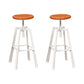 Industrial Metal Bar Stool Swivel Adjustable Height Patio Bar Stool White 2 Piece Set Clearhalo 'Bar Furniture' 'Bar Stools' 'bar_stools' 'furn' 'furn_bar_stools' 'Furniture' 'Kitchen & Dining Furniture' 7031007