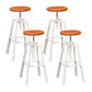 Industrial Metal Bar Stool Swivel Adjustable Height Patio Bar Stool White 4 Piece Set Clearhalo 'Bar Furniture' 'Bar Stools' 'bar_stools' 'furn' 'furn_bar_stools' 'Furniture' 'Kitchen & Dining Furniture' 7031009