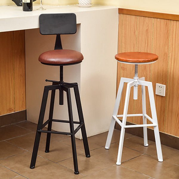Industrial Metal Bar Stool Swivel Adjustable Height Patio Bar Stool Clearhalo 'Bar Furniture' 'Bar Stools' 'bar_stools' 'furn' 'furn_bar_stools' 'Furniture' 'Kitchen & Dining Furniture' 7031010