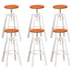 Industrial Metal Bar Stool Swivel Adjustable Height Patio Bar Stool White 6 Piece Set Clearhalo 'Bar Furniture' 'Bar Stools' 'bar_stools' 'furn' 'furn_bar_stools' 'Furniture' 'Kitchen & Dining Furniture' 7031011