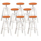 Industrial Metal Bar Stool Swivel Adjustable Height Patio Bar Stool White 8 Piece Set Clearhalo 'Bar Furniture' 'Bar Stools' 'bar_stools' 'furn' 'furn_bar_stools' 'Furniture' 'Kitchen & Dining Furniture' 7031013