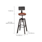 Industrial Metal Bar Stool Swivel Adjustable Height Patio Bar Stool Clearhalo 'Bar Furniture' 'Bar Stools' 'bar_stools' 'furn' 'furn_bar_stools' 'Furniture' 'Kitchen & Dining Furniture' 7031014