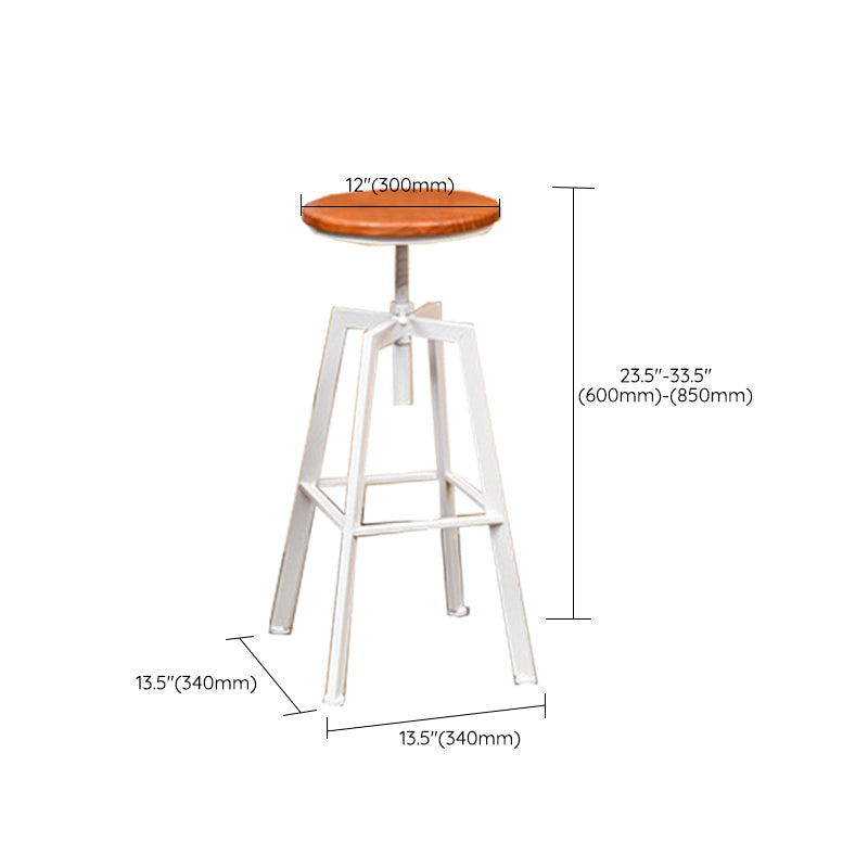 Industrial Metal Bar Stool Swivel Adjustable Height Patio Bar Stool Clearhalo 'Bar Furniture' 'Bar Stools' 'bar_stools' 'furn' 'furn_bar_stools' 'Furniture' 'Kitchen & Dining Furniture' 7031015