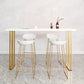Sgabello da bar acrilico da bar in metallo scandinavo con base d'oro