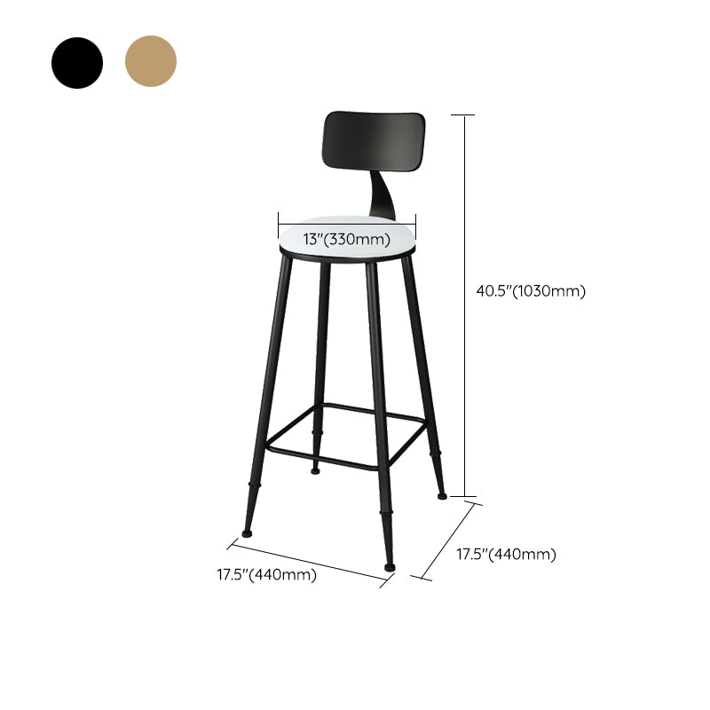 Sgabelli da bar rotondi moderni imbottiti con poggiapiedi