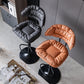 Industrial Metal Adjustable Swivel Barstool Patio Bar Stool with Cushion
