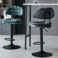 Industrial Metal Adjustable Swivel Barstool Patio Bar Stool with Cushion