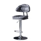 Industrial Metal Adjustable Swivel Barstool Patio Bar Stool with Cushion