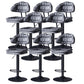 Industrial Metal Adjustable Swivel Barstool Patio Bar Stool with Cushion