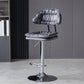 Industrial Metal Adjustable Swivel Barstool Patio Bar Stool with Cushion