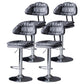 Industrial Metal Adjustable Swivel Barstool Patio Bar Stool with Cushion