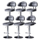 Industrial Metal Adjustable Swivel Barstool Patio Bar Stool with Cushion