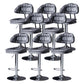 Industrial Metal Adjustable Swivel Barstool Patio Bar Stool with Cushion