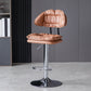 Industrial Metal Adjustable Swivel Barstool Patio Bar Stool with Cushion
