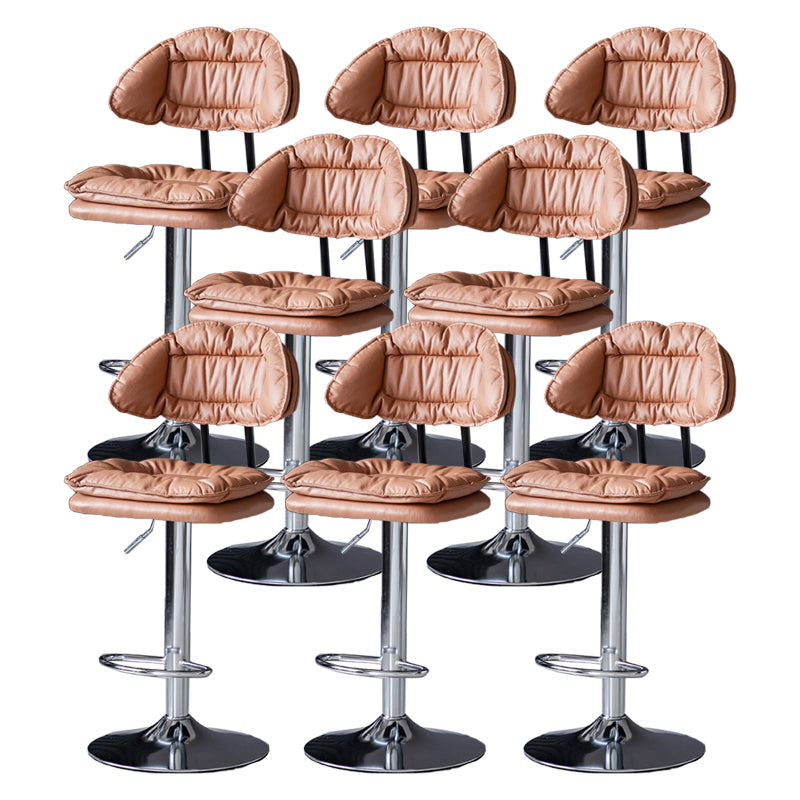 Industrial Metal Adjustable Swivel Barstool Patio Bar Stool with Cushion