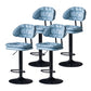 Industrial Metal Adjustable Swivel Barstool Patio Bar Stool with Cushion