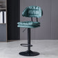 Industrial Metal Adjustable Swivel Barstool Patio Bar Stool with Cushion