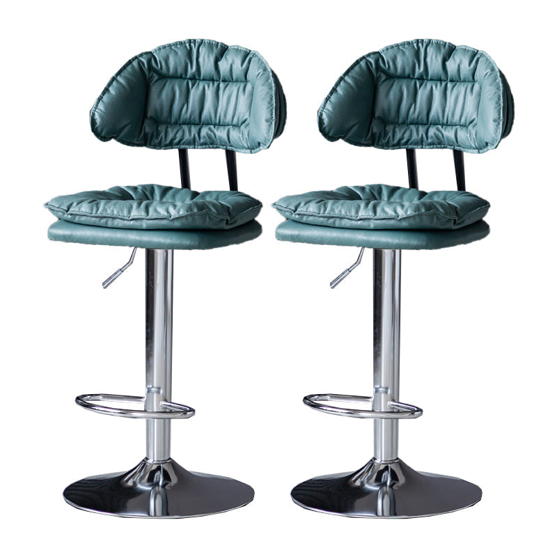 Industrial Metal Adjustable Swivel Barstool Patio Bar Stool with Cushion