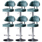 Industrial Metal Adjustable Swivel Barstool Patio Bar Stool with Cushion